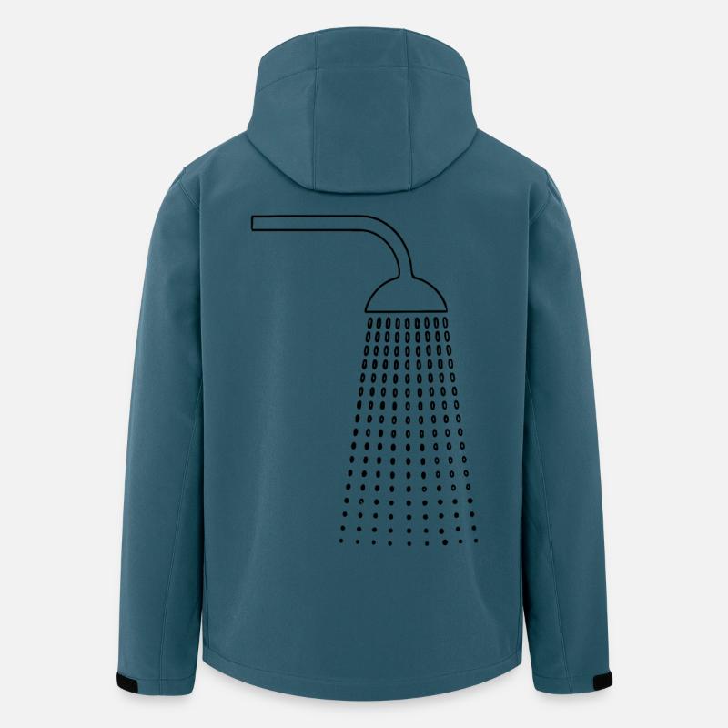 Dusche Zeichnungen - Recycelte Männer Softshell-Jacke von Stanley/Stella - Dunkles Petrol