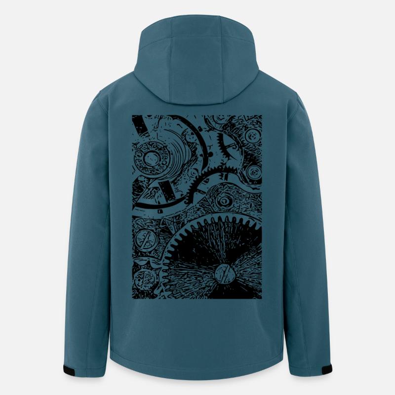 Uhrwerk - Recycelte Männer Softshell-Jacke von Stanley/Stella - Dunkles Petrol