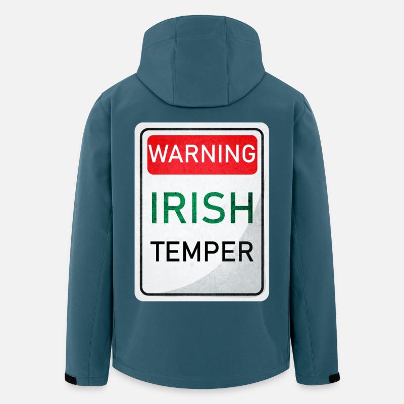 WARNUNG IRISH TEMPER - Recycelte Männer Softshell-Jacke von Stanley/Stella - Dunkles Petrol
