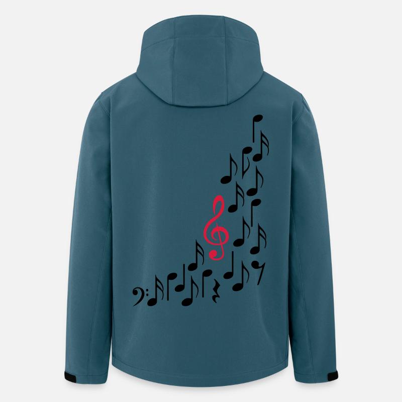 Notenschluessel und Noten, bunt - Recycelte Männer Softshell-Jacke von Stanley/Stella - Dunkles Petrol