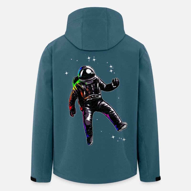 Astronaut schwebt im Weltall - Recycelte Männer Softshell-Jacke von Stanley/Stella - Dunkles Petrol