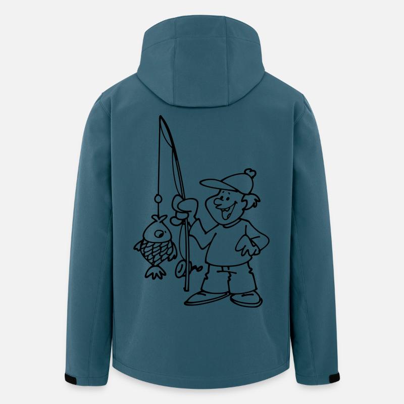 Fischer - Recycelte Männer Softshell-Jacke von Stanley/Stella - Dunkles Petrol