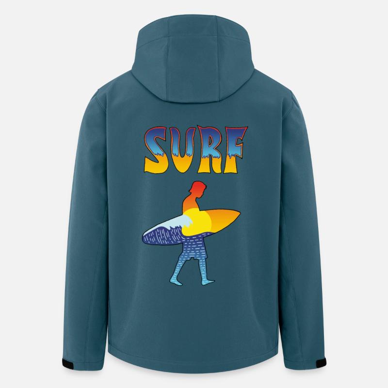 Surfen - Recycelte Männer Softshell-Jacke von Stanley/Stella - Dunkles Petrol