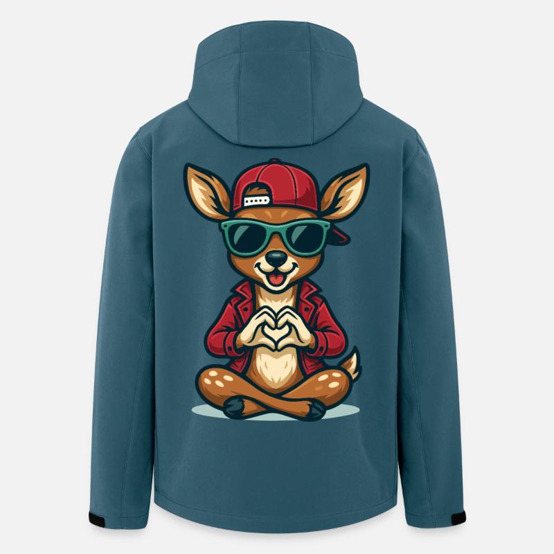 Fawn Love Style - Recycelte Männer Softshell-Jacke von Stanley/Stella - Dunkles Petrol