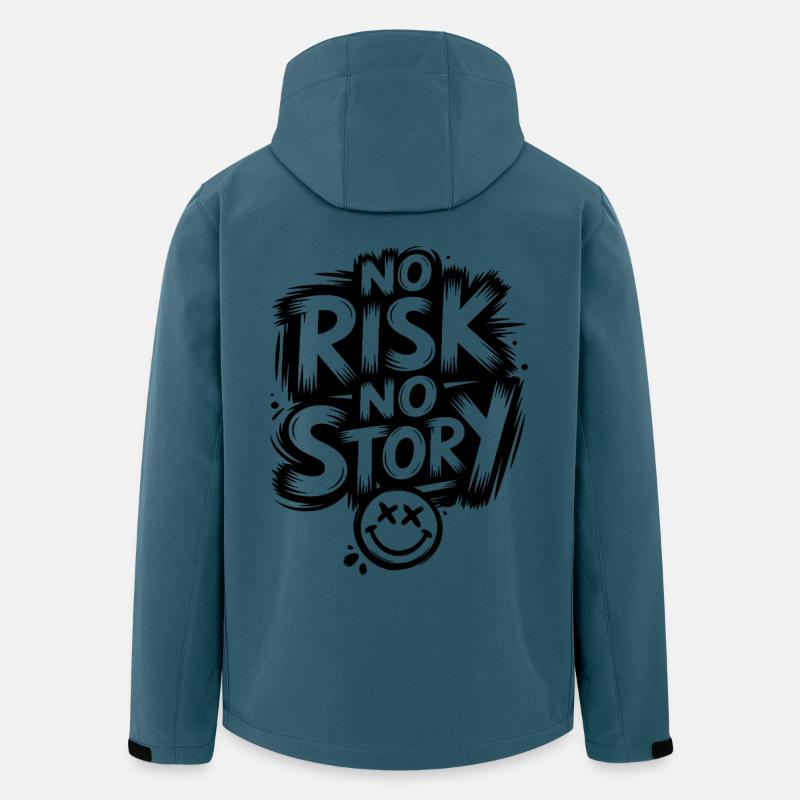 Pas de risque, pas d’histoire - Veste softshell homme en polyester recyclé Stanley/Stella - bleu pétrole foncé