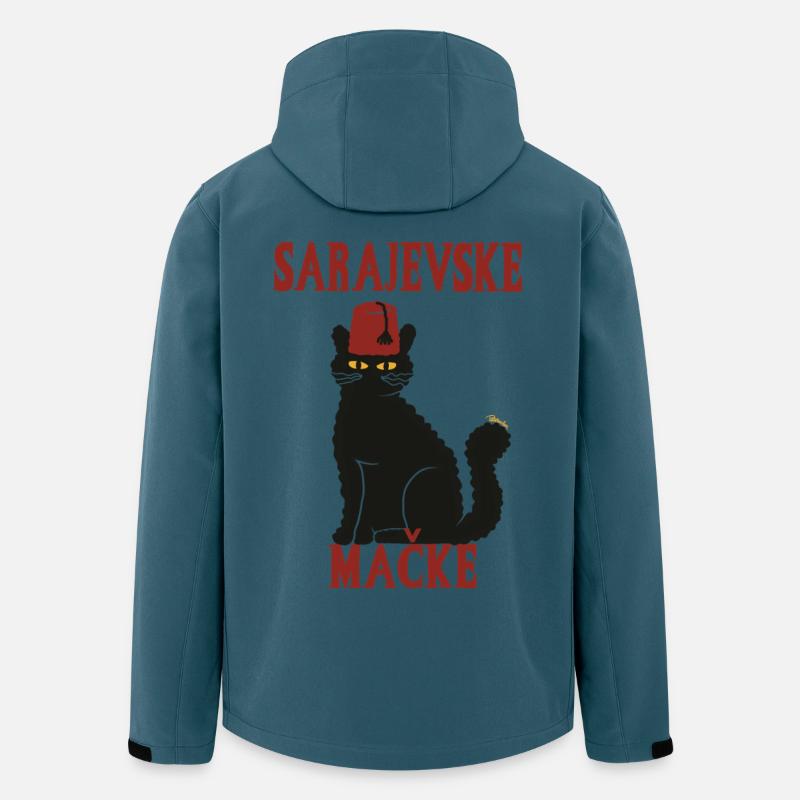 Katze Sarajevo Fez - Recycelte Männer Softshell-Jacke von Stanley/Stella - Dunkles Petrol