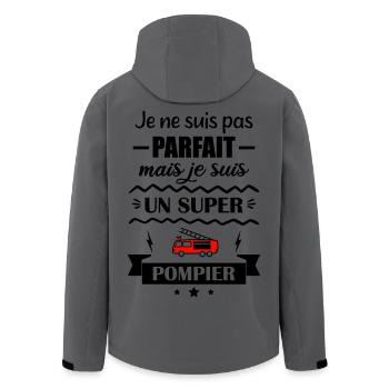 Super Pompier Héros du Feu Camion de pompiers - Veste softshell homme en polyester recyclé Stanley/Stella - bleu pétrole foncé - Dos - AI Model Male 185 light (185cm)
