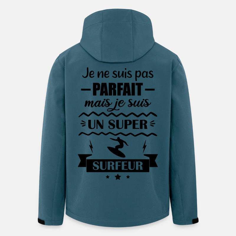Super Surfeur Vague Océan Surf - Veste softshell homme en polyester recyclé Stanley/Stella - bleu pétrole foncé