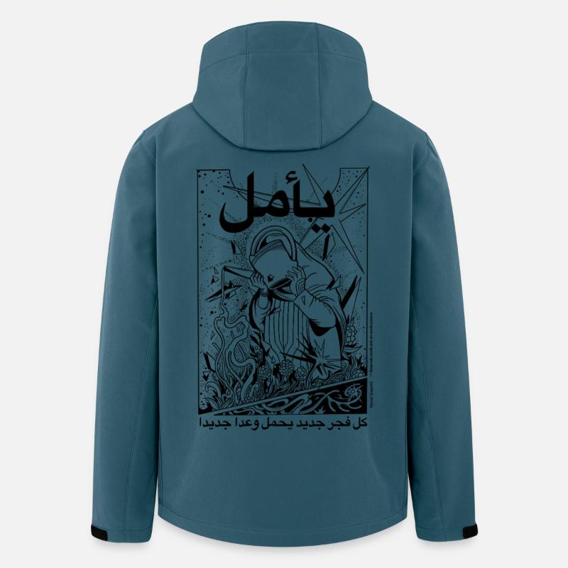 Yamal (Hoffnung) - Recycelte Männer Softshell-Jacke von Stanley/Stella - Dunkles Petrol