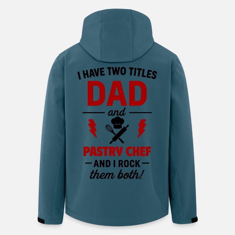 Papa Konditor Zwei Titel Lustig - Recycelte Männer Softshell-Jacke von Stanley/Stella - Dunkles Petrol