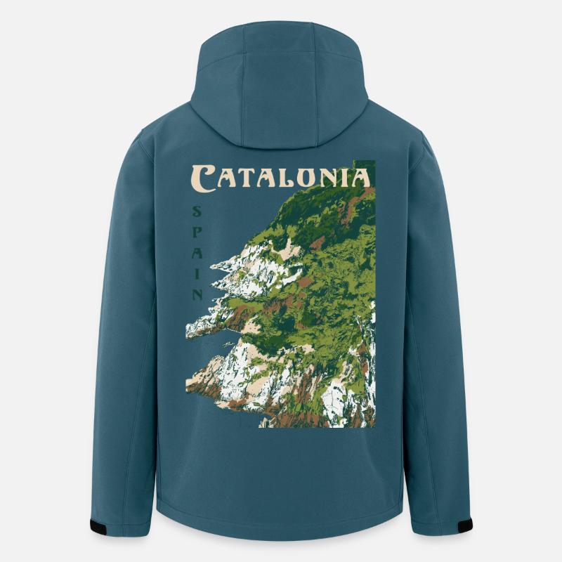 KATALONIEN - Recycelte Männer Softshell-Jacke von Stanley/Stella - Dunkles Petrol