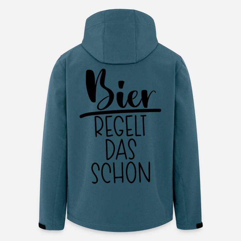 Bier regelt das - Recycelte Männer Softshell-Jacke von Stanley/Stella - Dunkles Petrol