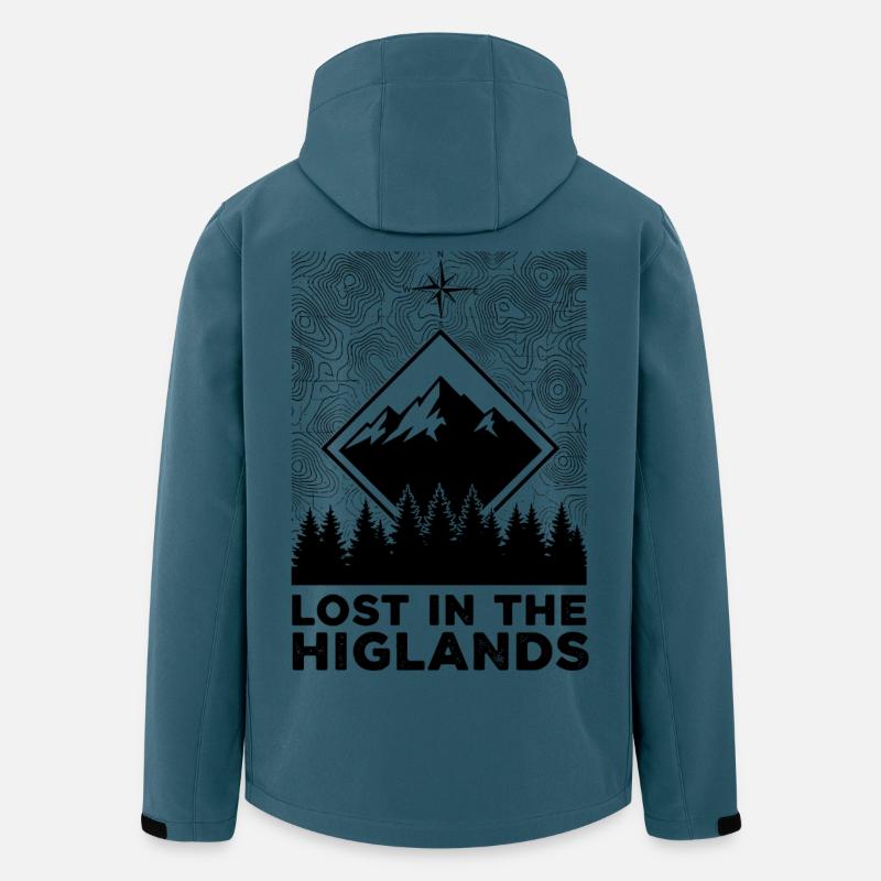 Lost In The Highlands - Recycelte Männer Softshell-Jacke von Stanley/Stella - Dunkles Petrol
