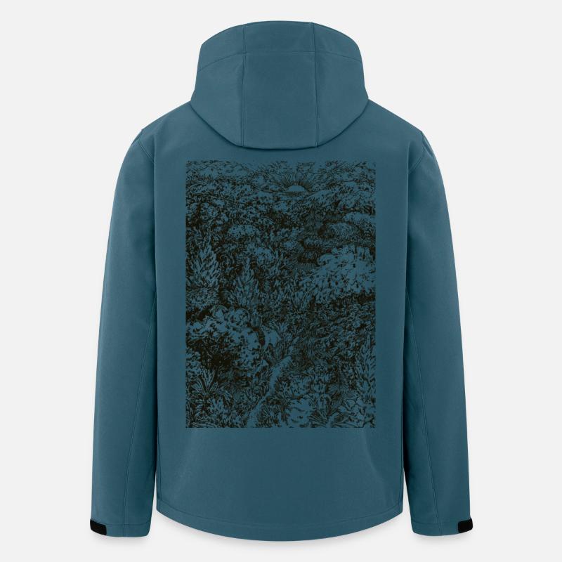 WALD BEI MORGENDÄMMERUNG - Recycelte Männer Softshell-Jacke von Stanley/Stella - Dunkles Petrol