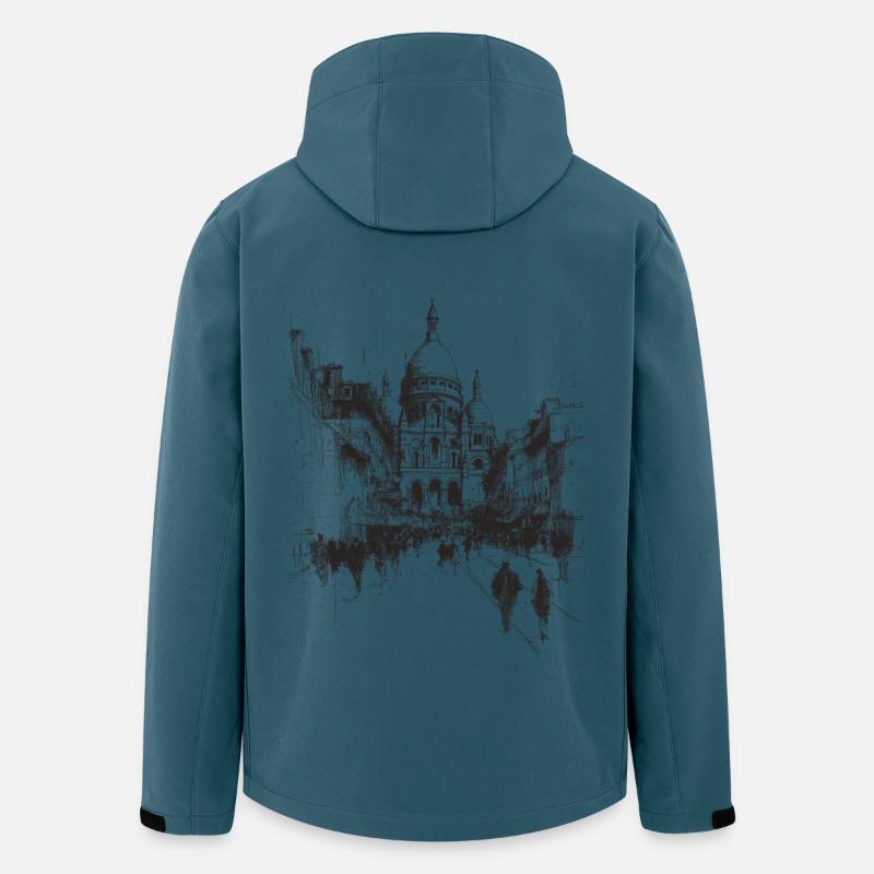 Stadtsilhouette mit Kuppel - Recycelte Männer Softshell-Jacke von Stanley/Stella - Dunkles Petrol