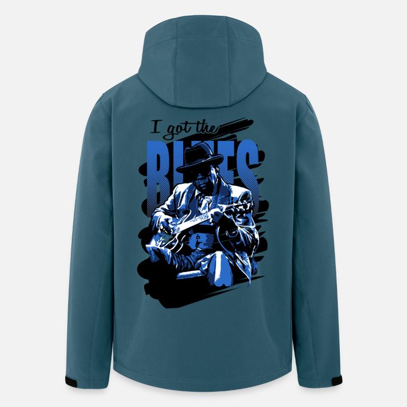 Fick blues - Softshelljacka herr i återvunnen polyester Stanley/Stella - mörk petrol
