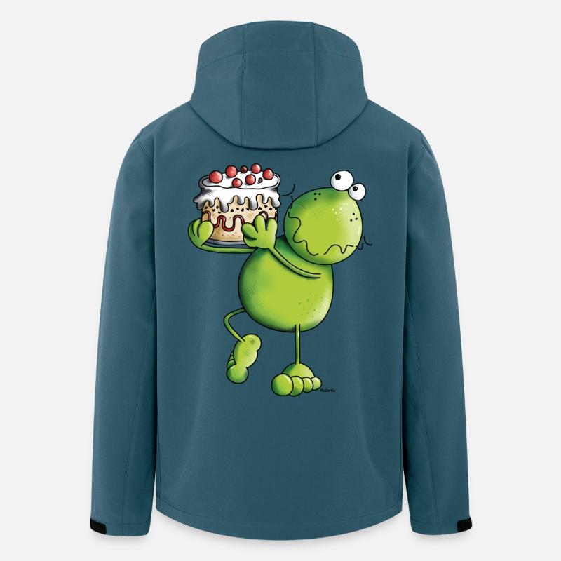 Frosch mit Kuchen - Recycelte Männer Softshell-Jacke von Stanley/Stella - Dunkles Petrol