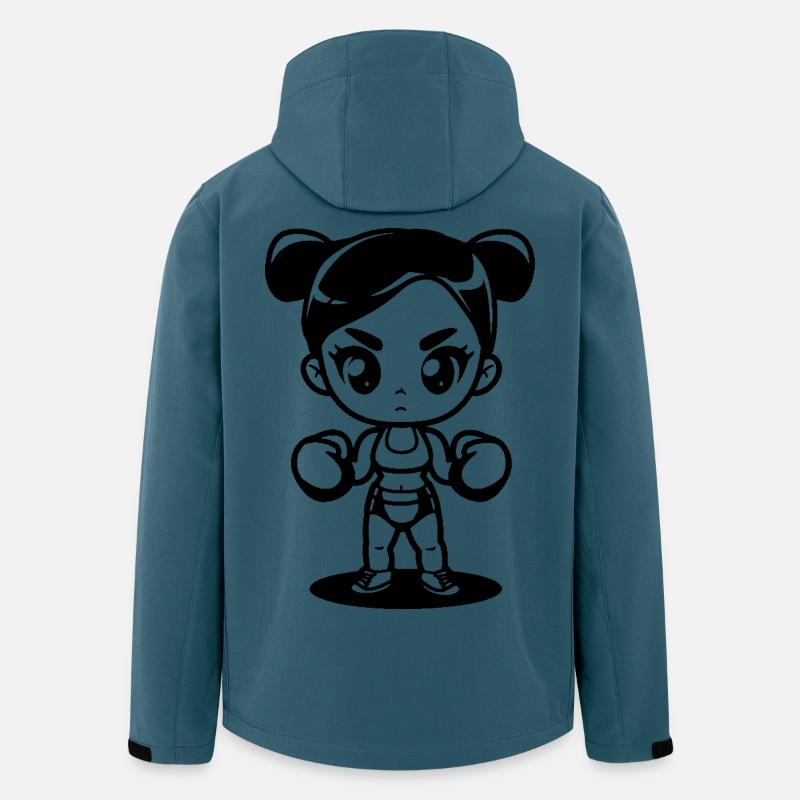 Boxerin Mädchen - Recycelte Männer Softshell-Jacke von Stanley/Stella - Dunkles Petrol