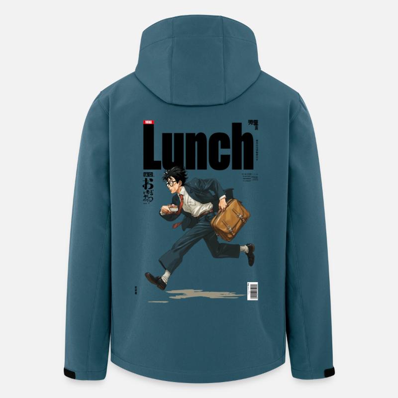 Lunch Manga Illustration - Recycelte Männer Softshell-Jacke von Stanley/Stella - Dunkles Petrol