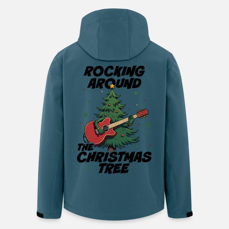Schaukeln um den Weihnachtsbaum - Recycelte Männer Softshell-Jacke von Stanley/Stella - Dunkles Petrol