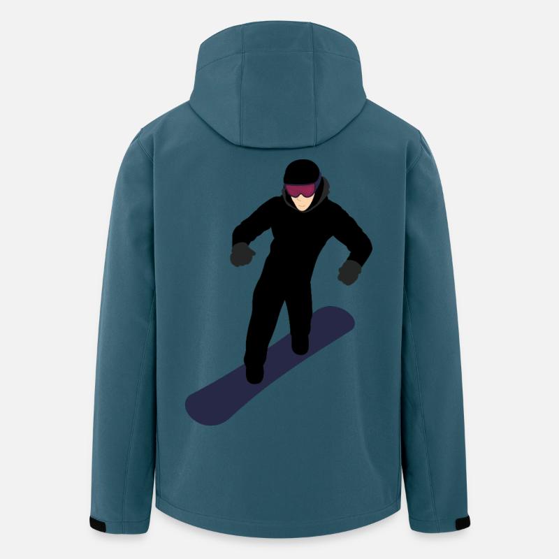 Dynamischer Snowboarder - Recycelte Männer Softshell-Jacke von Stanley/Stella - Dunkles Petrol