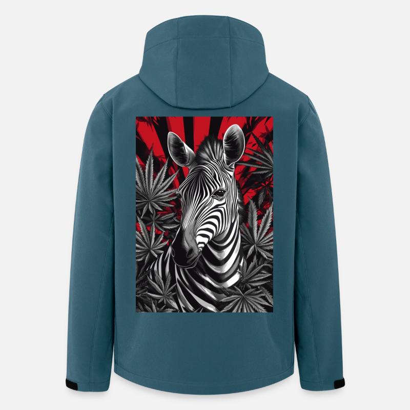Zebra in the cannabis jungle - Men’s Recycled Softshell Jacket by Stanley/Stella - stargazer