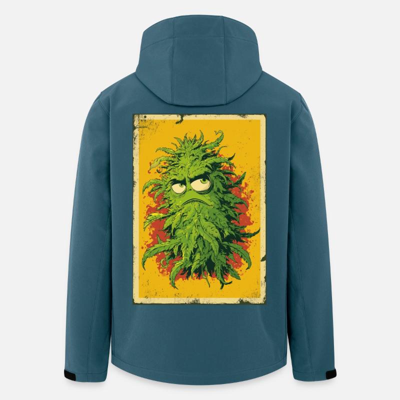 Grummelblatt Pop Art Cannabis - Recycelte Männer Softshell-Jacke von Stanley/Stella - Dunkles Petrol
