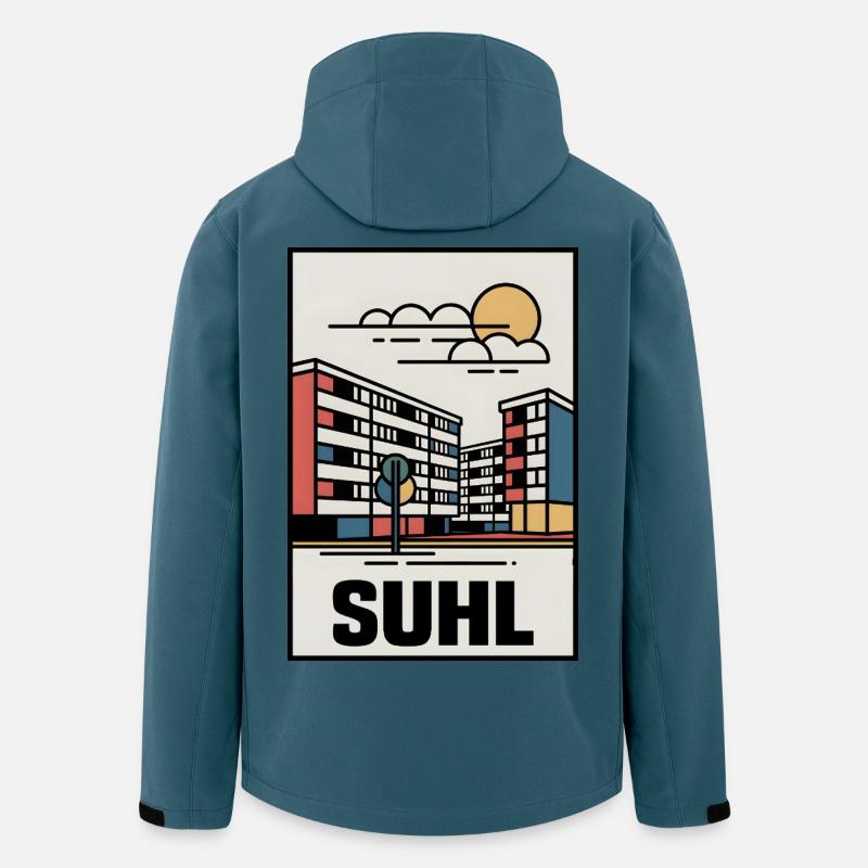 Suhl Thüringen Plattenbau - Recycelte Männer Softshell-Jacke von Stanley/Stella - Dunkles Petrol