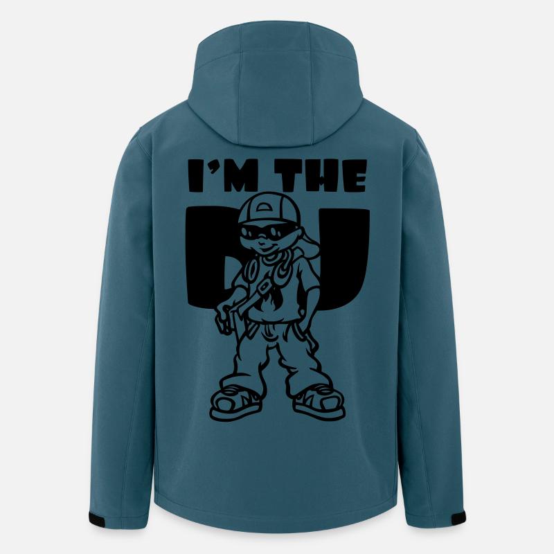 I'm the DJ flex - Veste softshell homme en polyester recyclé Stanley/Stella - bleu pétrole foncé
