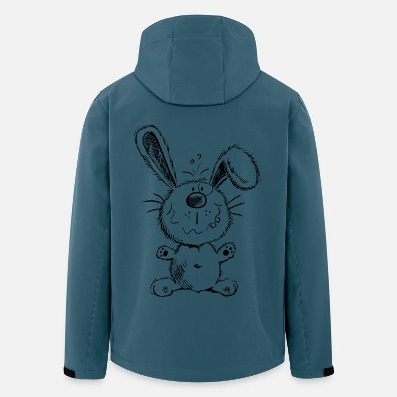 Fluffy bunny - Rabbit - Comic - Animal - Men’s Recycled Softshell Jacket by Stanley/Stella - stargazer