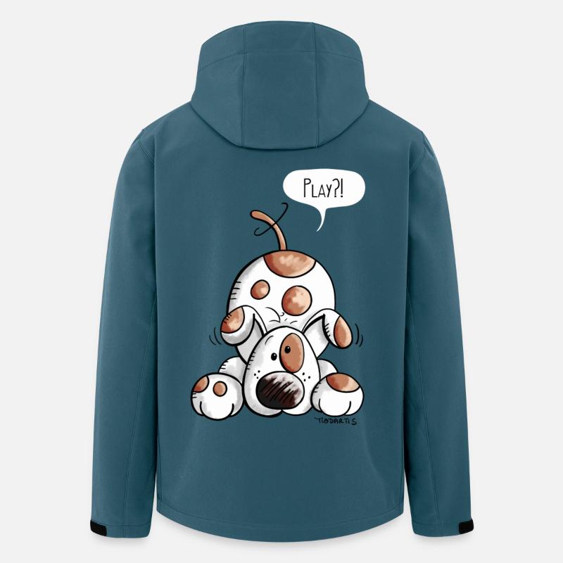 Happy Hundchen - Recycelte Männer Softshell-Jacke von Stanley/Stella - Dunkles Petrol