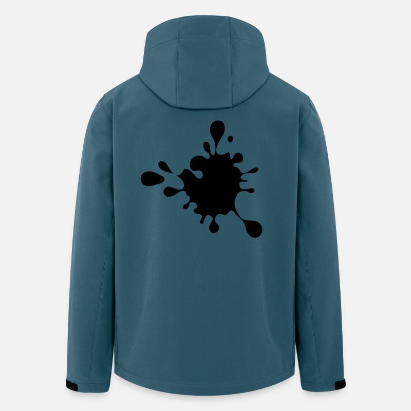 Splash, Paint Splash, Splash, Blob # - Recycelte Männer Softshell-Jacke von Stanley/Stella - Dunkles Petrol