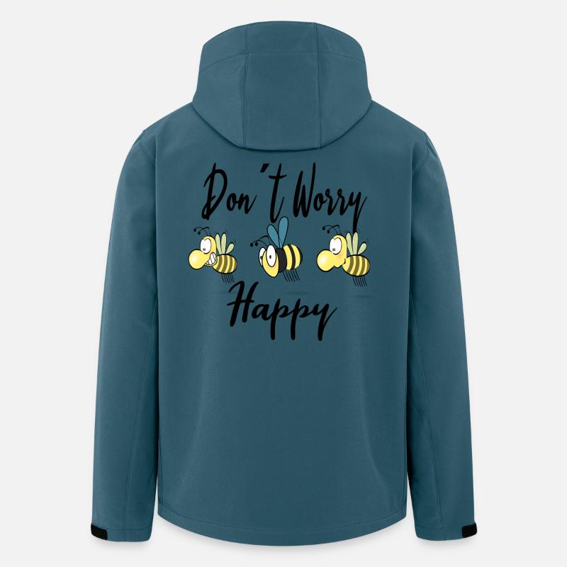 Glückliche Bienchen - Recycelte Männer Softshell-Jacke von Stanley/Stella - Dunkles Petrol