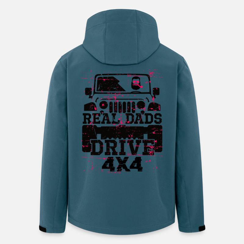 4x4 Geländewagen - Recycelte Männer Softshell-Jacke von Stanley/Stella - Dunkles Petrol