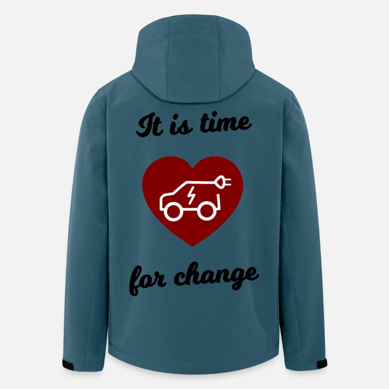Voitures électriques - Veste softshell homme en polyester recyclé Stanley/Stella - bleu pétrole foncé