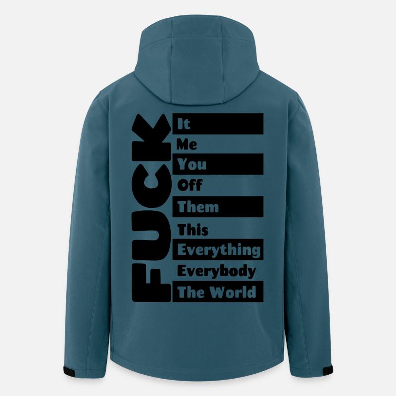 F**k everything # - Men’s Recycled Softshell Jacket by Stanley/Stella - stargazer