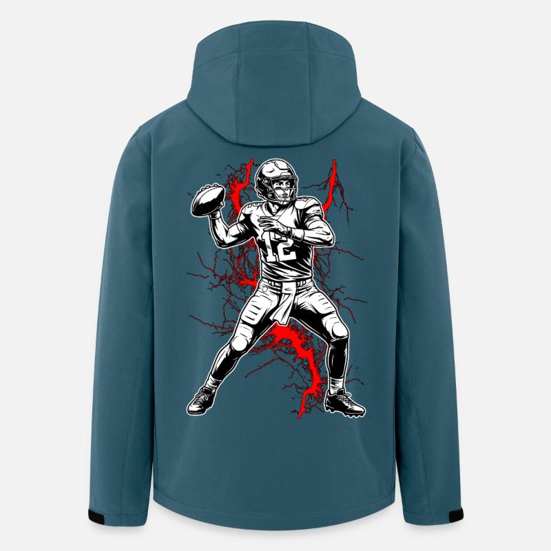 Quarterback im Blitzgewitter - Recycelte Männer Softshell-Jacke von Stanley/Stella - Dunkles Petrol