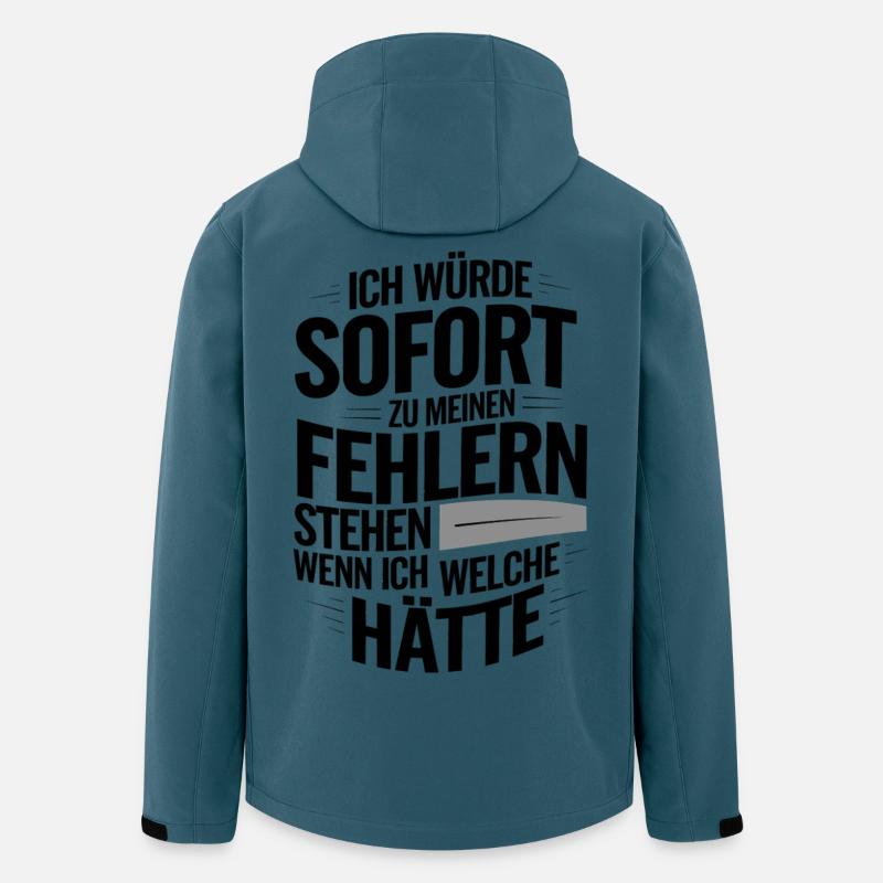 Ironischer Spruch Fehler? Ich doch nicht! - Recycelte Männer Softshell-Jacke von Stanley/Stella - Dunkles Petrol