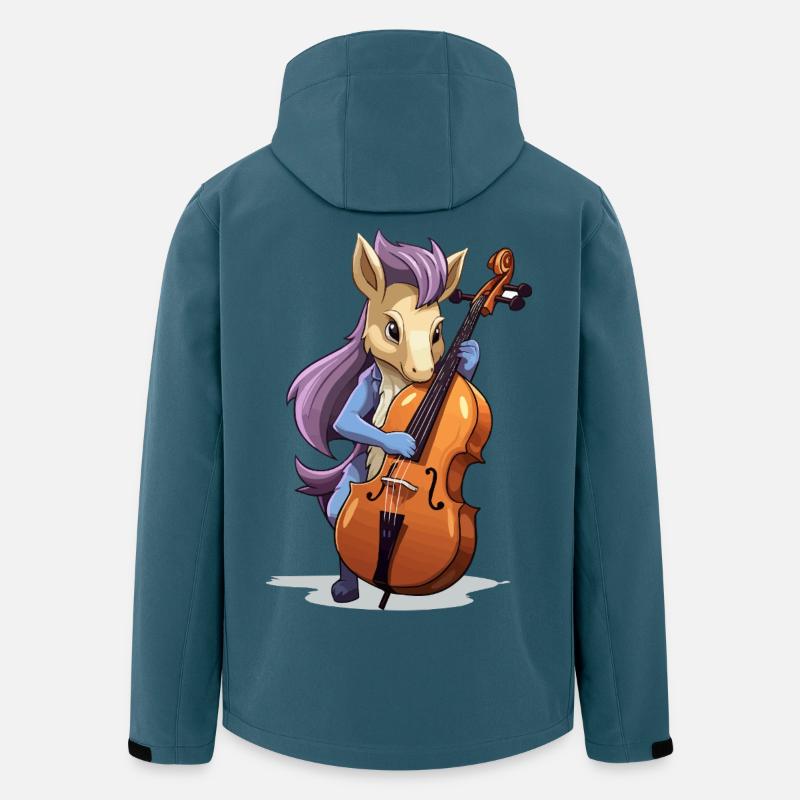 Unicorn Cellospielerin - Recycelte Männer Softshell-Jacke von Stanley/Stella - Dunkles Petrol