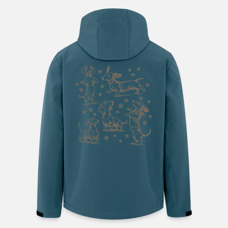Dackel Dackelhunde Dackel Hund Dackel Dackel - Recycelte Männer Softshell-Jacke von Stanley/Stella - Dunkles Petrol
