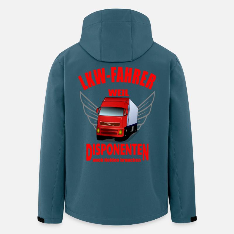 LKW Fahrer - Recycelte Männer Softshell-Jacke von Stanley/Stella - Dunkles Petrol