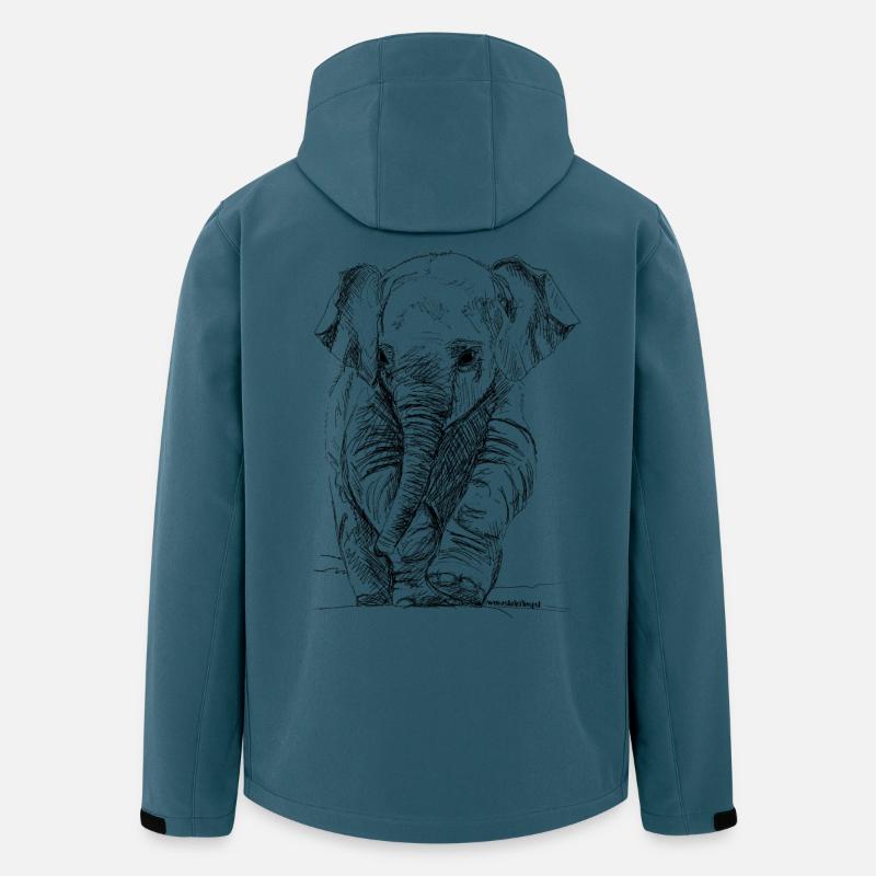 Elefant - Recycelte Männer Softshell-Jacke von Stanley/Stella - Dunkles Petrol