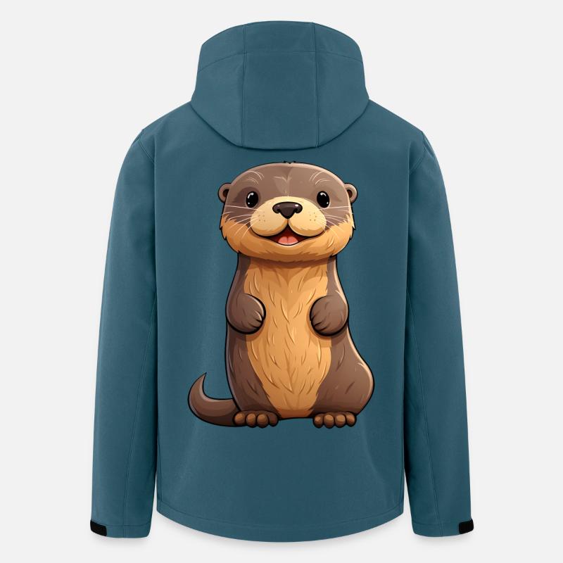 Niedliches Otter-Design | Sommerstimmung | Otter - Recycelte Männer Softshell-Jacke von Stanley/Stella - Dunkles Petrol