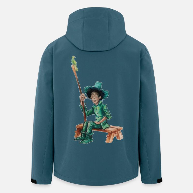 GreenVagrant, der grüne Wanderer - Recycelte Männer Softshell-Jacke von Stanley/Stella - Dunkles Petrol
