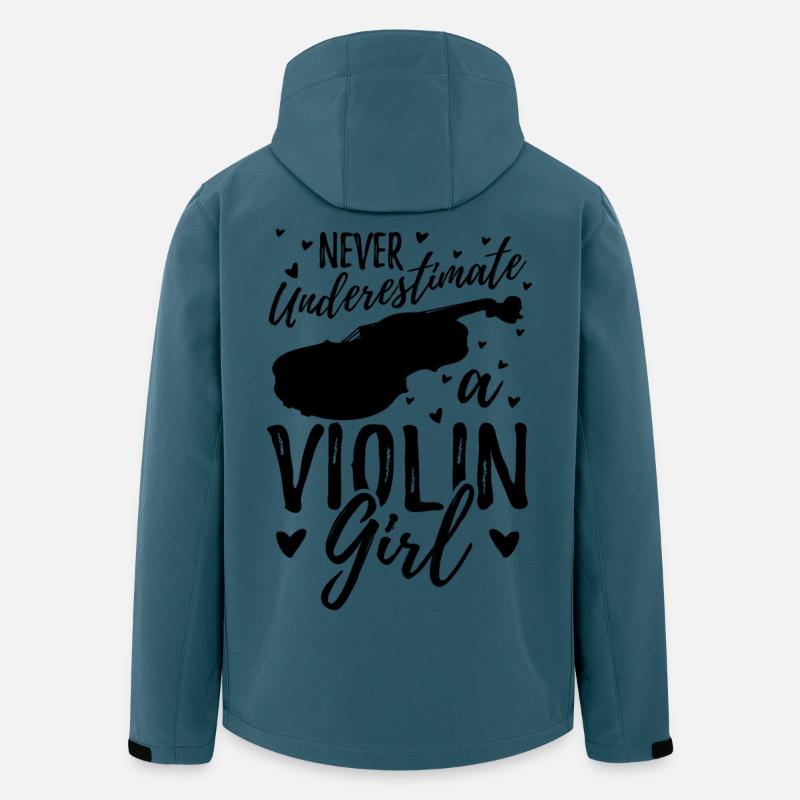 Never Underestimate A Violin Girl - Recycelte Männer Softshell-Jacke von Stanley/Stella - Dunkles Petrol