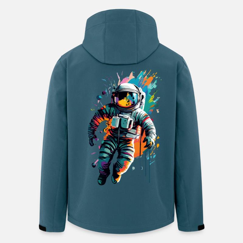 Astronaute dans l’espace spatial - Astronaut Space - Veste softshell homme en polyester recyclé Stanley/Stella - bleu pétrole foncé