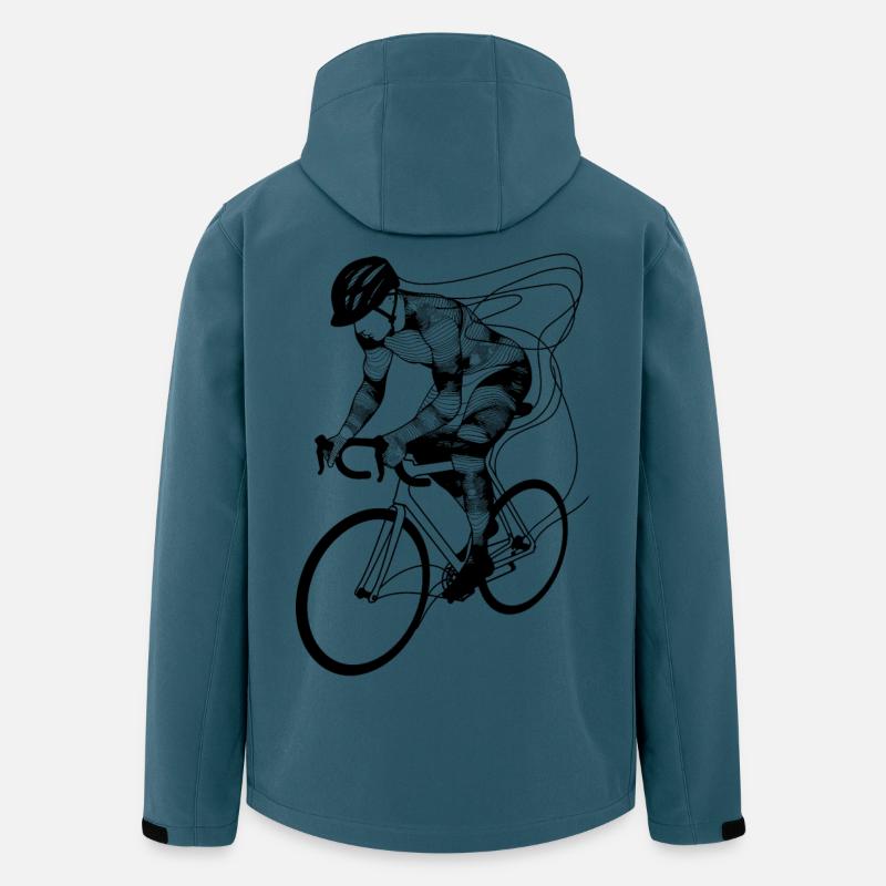 Radfahrer - Recycelte Männer Softshell-Jacke von Stanley/Stella - Dunkles Petrol