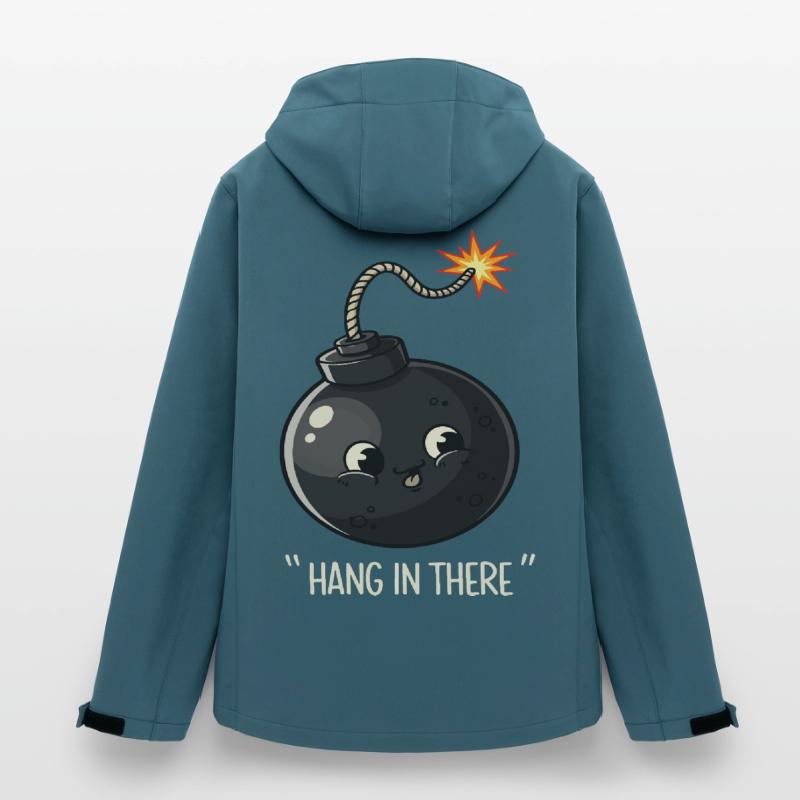 Kawaii Exploding Bomb Comic Design Men’s Recycled Softshell Jacket by Stanley/Stella