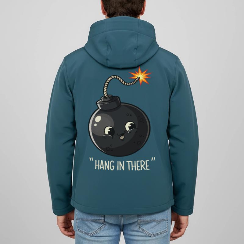 Kawaii Exploding Bomb Comic Design Men’s Recycled Softshell Jacket by Stanley/Stella