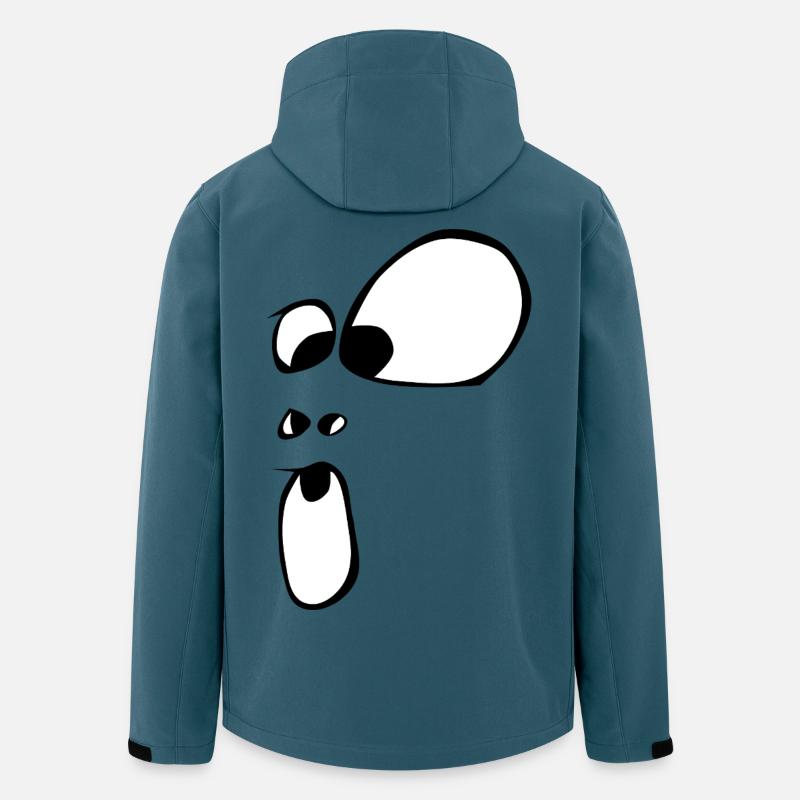 uhh! Gesicht Geist Gespenst Halloween Comic - Recycelte Männer Softshell-Jacke von Stanley/Stella - Dunkles Petrol